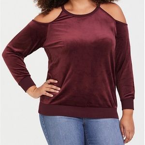 NWOT: Torrid PORT ROYALE COLD SHOULDER SWEATSHIRT